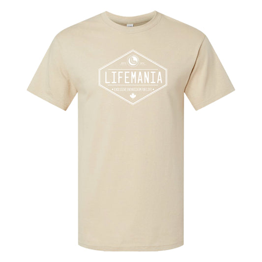 Lifemania Diamond logo 100% cotton t-shirt