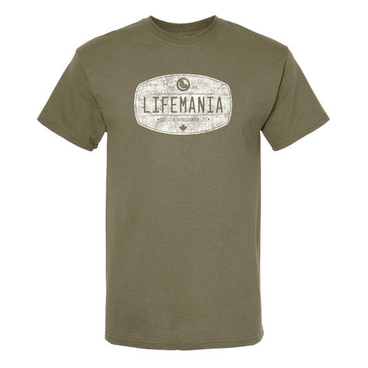 Lifemania vintage distressed oval design 100% cotton t-shirt