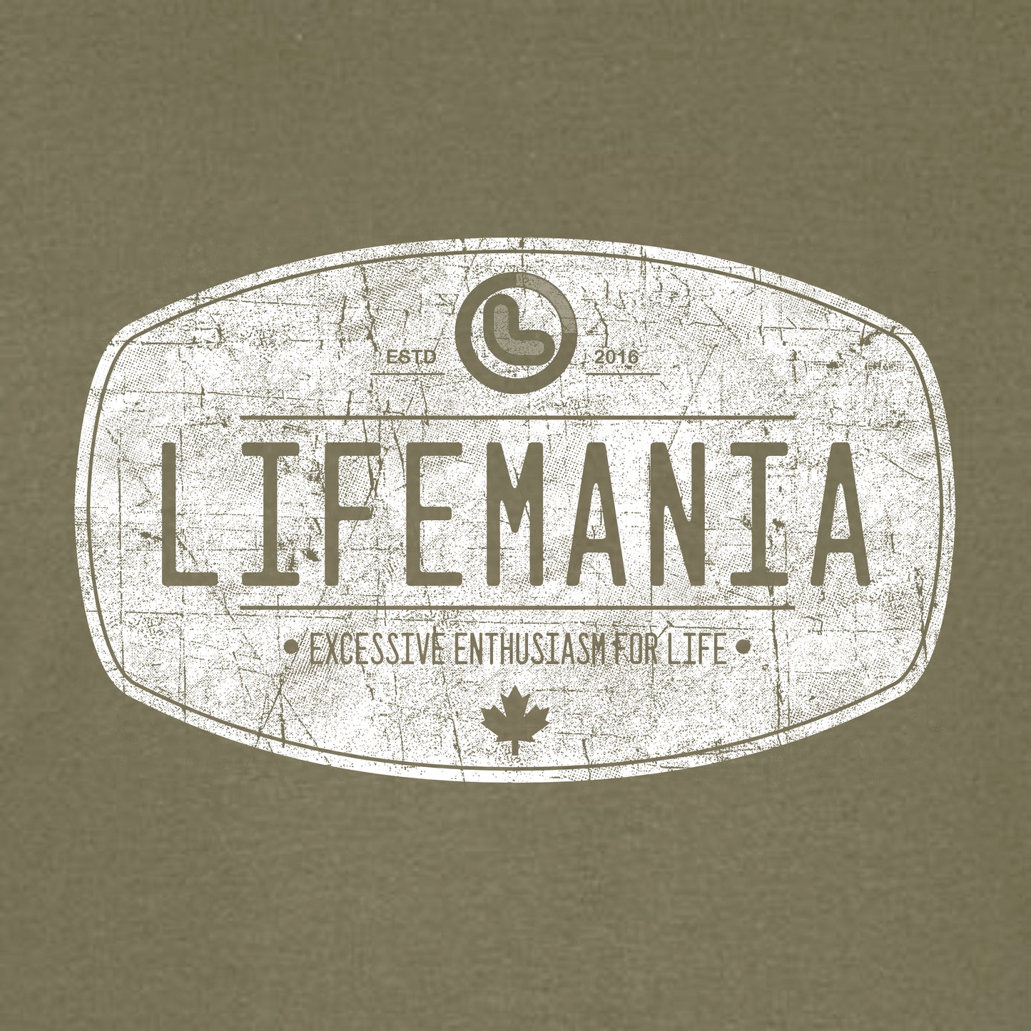 Lifemania vintage distressed oval design 100% cotton t-shirt